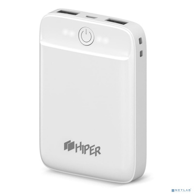 [Аксессуар] HIPER SL10000 Мобильный аккумулятор Li-Pol 10000mAh 2.1A+2.1A 2xUSB белый