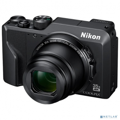 [Цифровая фотокамера] Фотоаппарат Nikon CoolPix A1000 черный 16Mpix Zoom35x 3" 4K 81Mb SDXC CMOS 1x2.3 IS opt+el 1minF rotLCD TouLCD 30fr/s HDMI/EN-EL12